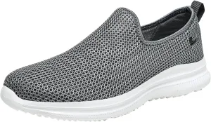 Men's Sport Breathable Mesh Shoes Lightweight Breathable Slip On Running Shoe Lightweight Elderly Slip On Shoes