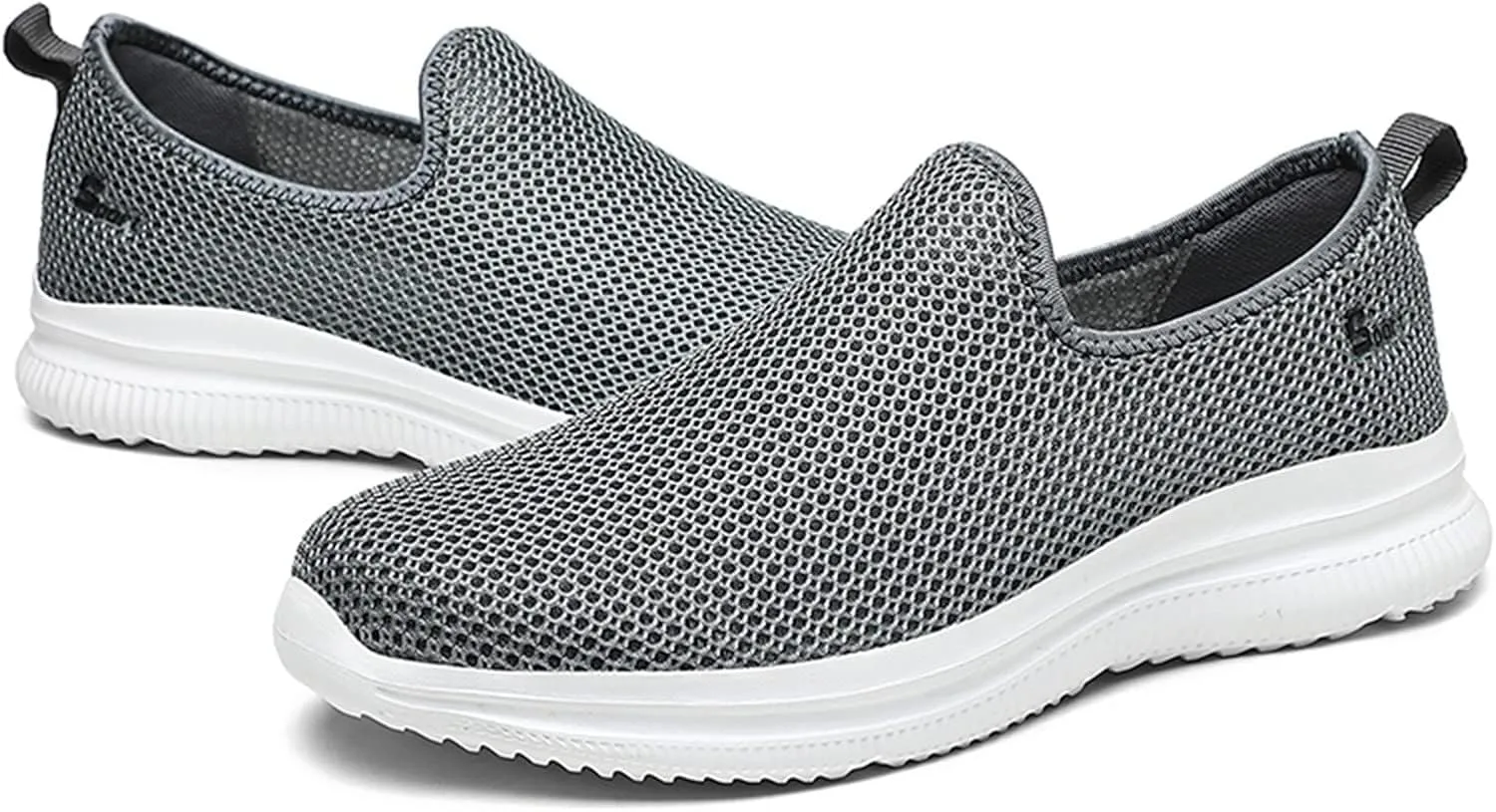 Men's Sport Breathable Mesh Shoes Lightweight Breathable Slip On Running Shoe Lightweight Elderly Slip On Shoes