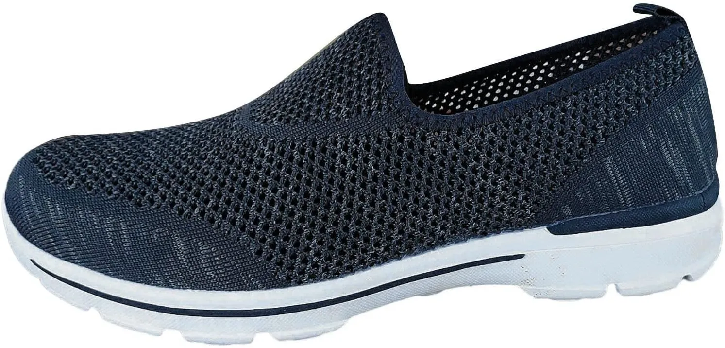 Mens Ultra Breathable Shoes with Quick-Dry Mesh,Non-Slip Comfy Sole Sneakers Water Friendly Wading Shoes Mens Lighthweight Summer Shoe with Arch Support Beach Slip On Footwear