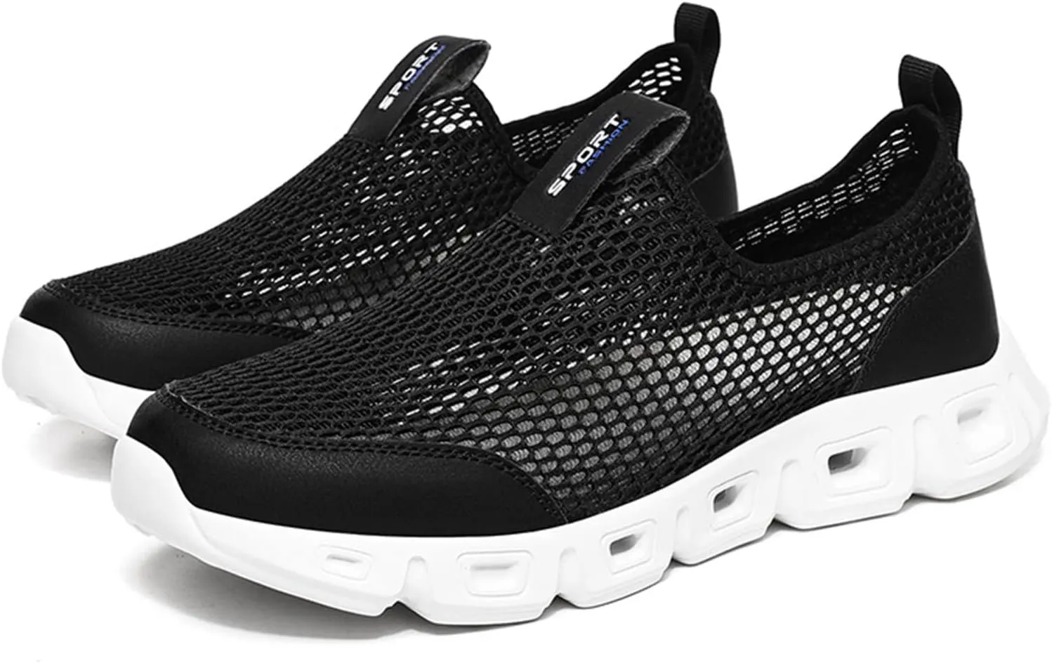 Men's Walking Running Tennis Cushioning Shoes Active Float Non Slip Athletic Gym Workout Jogging Comfortable Sneakers Urtra Lightweight Breathable Shoes for Men Summer Beach Walking
