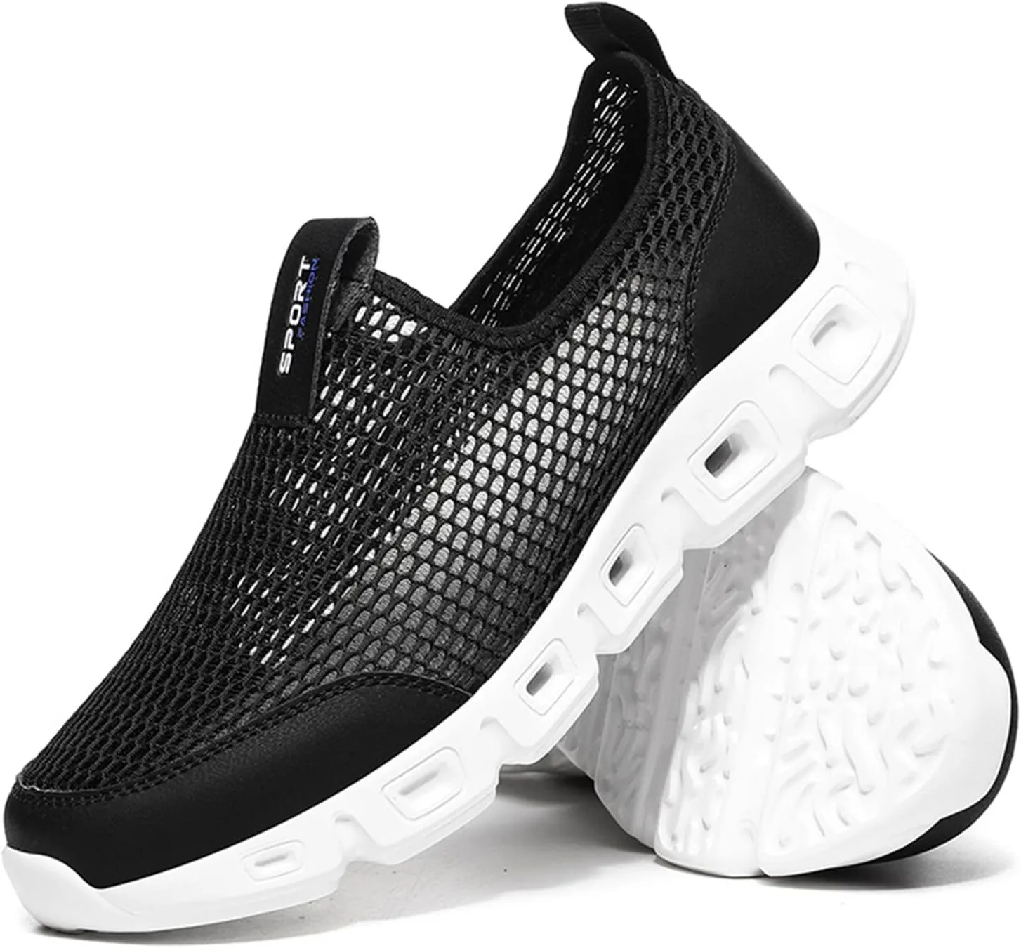 Men's Walking Running Tennis Cushioning Shoes Active Float Non Slip Athletic Gym Workout Jogging Comfortable Sneakers Urtra Lightweight Breathable Shoes for Men Summer Beach Walking