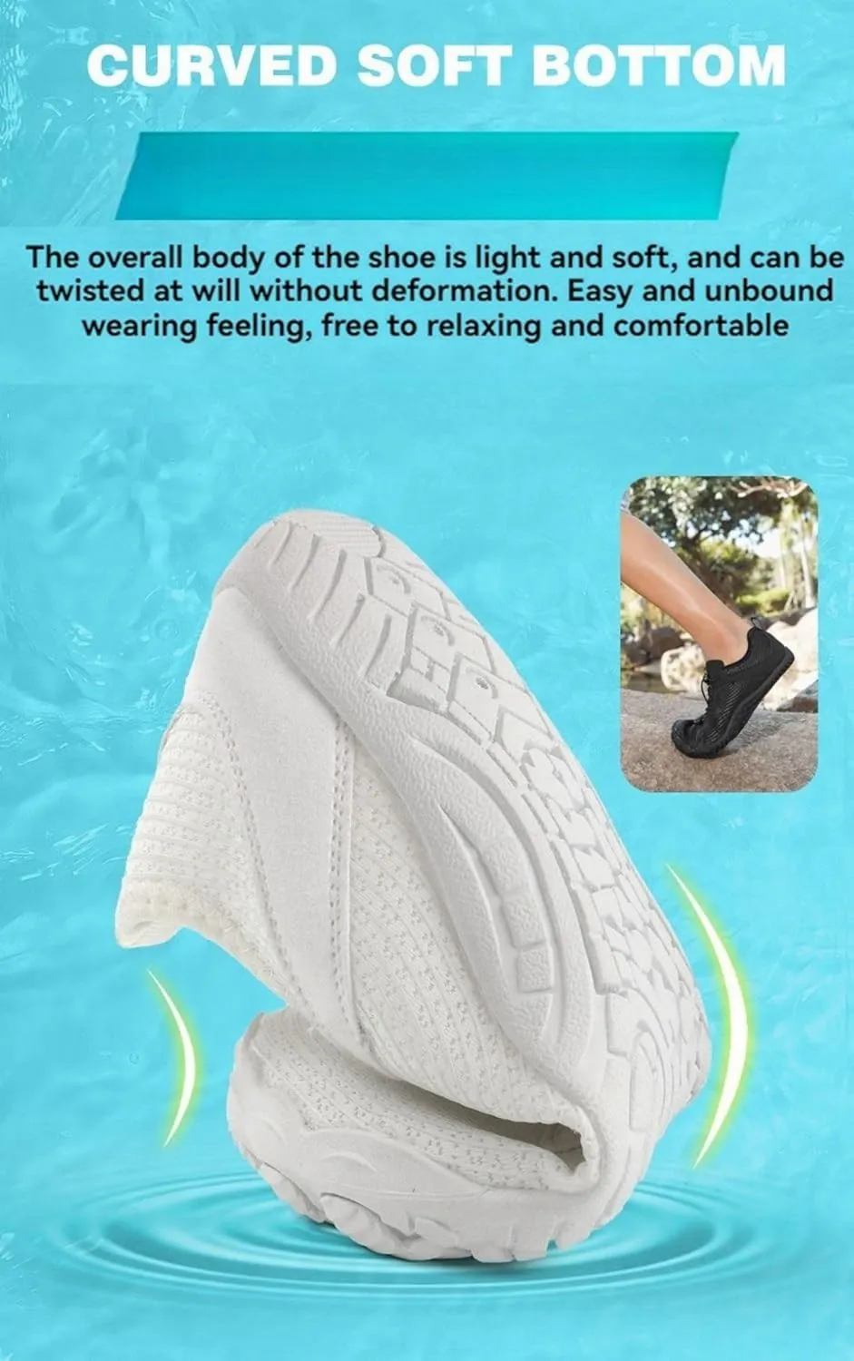 Mens Womens Barefoot Shoes Wide Toe Box Water Shoes Beach Swim Shoes Quick-Dry Aqua Socks Pool Shoes Breathable & Non-Slip Athletic Footwear for Hiking Walking