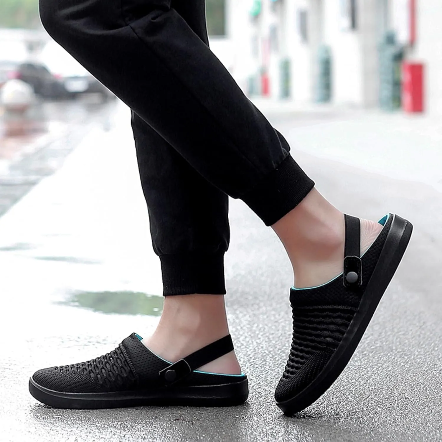 Mmoneyake Mules Clogs for Women Unisex Garden Clogs Shoes Breathable Summer Orthotic Walking Slippers Mesh Slippers Non-Slip Outdoor Beach Sandals Quick Drying Sandals Open Back Slip On Shoes
