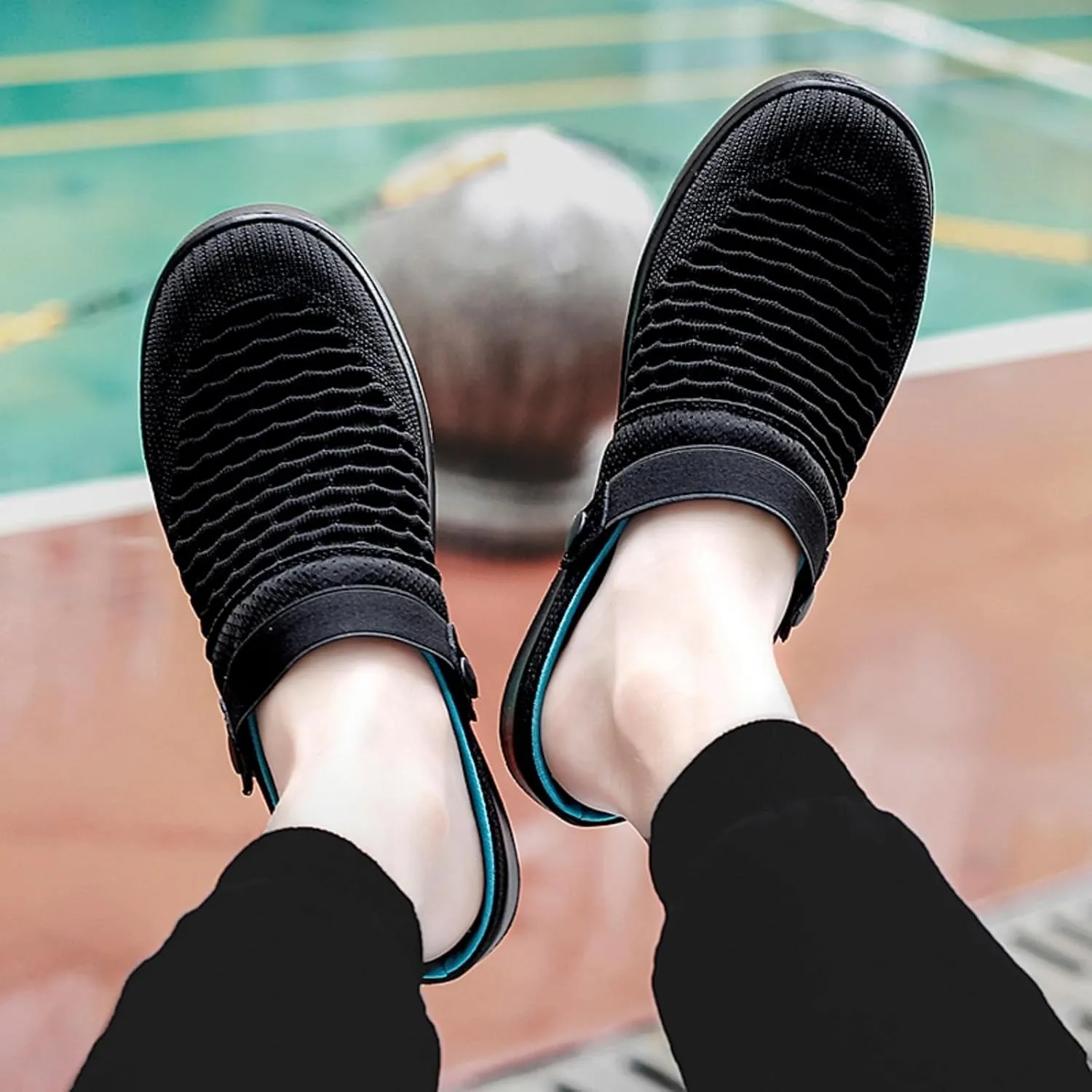 Mmoneyake Mules Clogs for Women Unisex Garden Clogs Shoes Breathable Summer Orthotic Walking Slippers Mesh Slippers Non-Slip Outdoor Beach Sandals Quick Drying Sandals Open Back Slip On Shoes