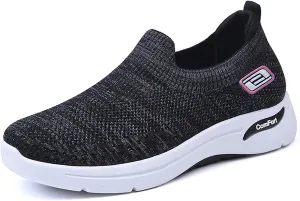 Mmoneyake Womens Slip On Walking Shoes Slip On Casual Mesh-Comfortable Tennis Workout Sneakers Comfort Lightweight Breathable Sock Shoe Non-Slip Mesh Casual Fashion Tennis Running Sneakers