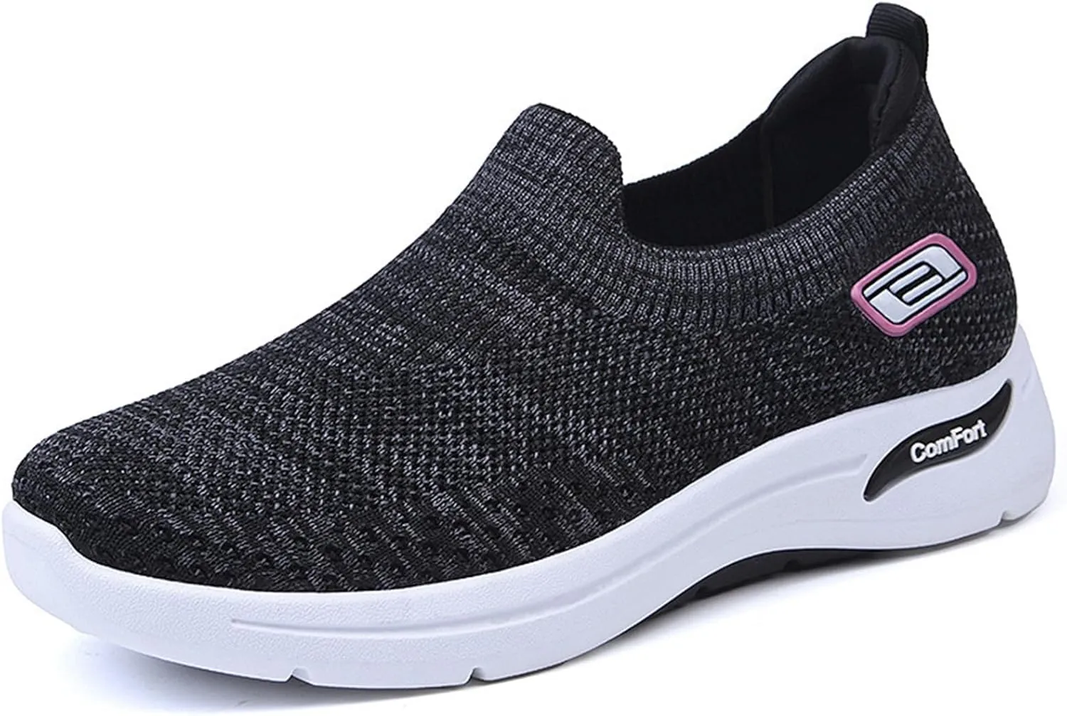 Mmoneyake Womens Slip On Walking Shoes Slip On Casual Mesh-Comfortable Tennis Workout Sneakers Comfort Lightweight Breathable Sock Shoe Non-Slip Mesh Casual Fashion Tennis Running Sneakers