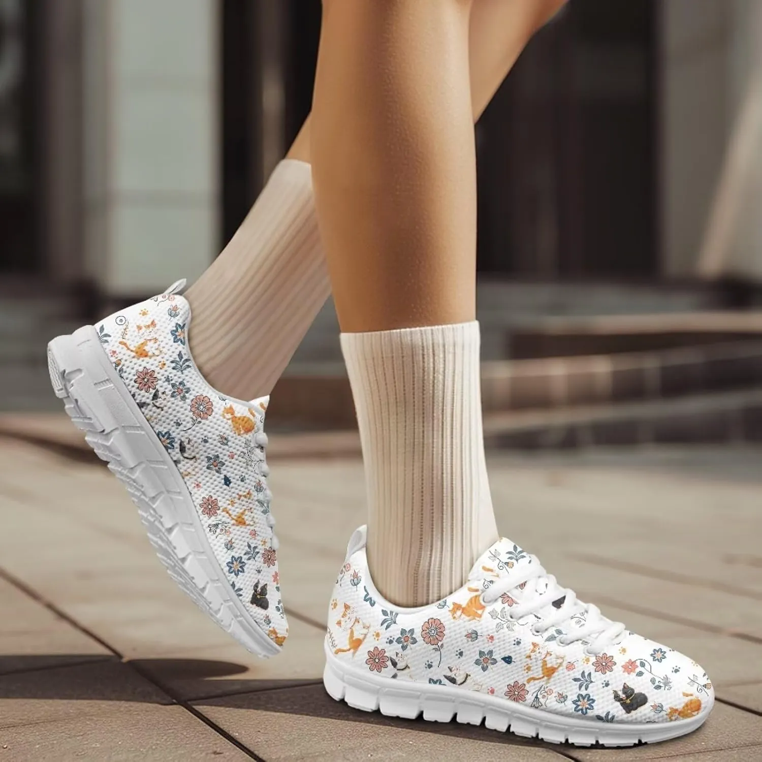 Modysero Lightweight Shoes for Womens Walking Shoes Fall Winter Outdoor Daily Tennis Sneakers for Ladies