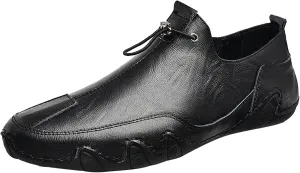 New Spring Men's Daily Sports Leather Comfortable Lightweight Casual Shoes Narrow Mens Shoes