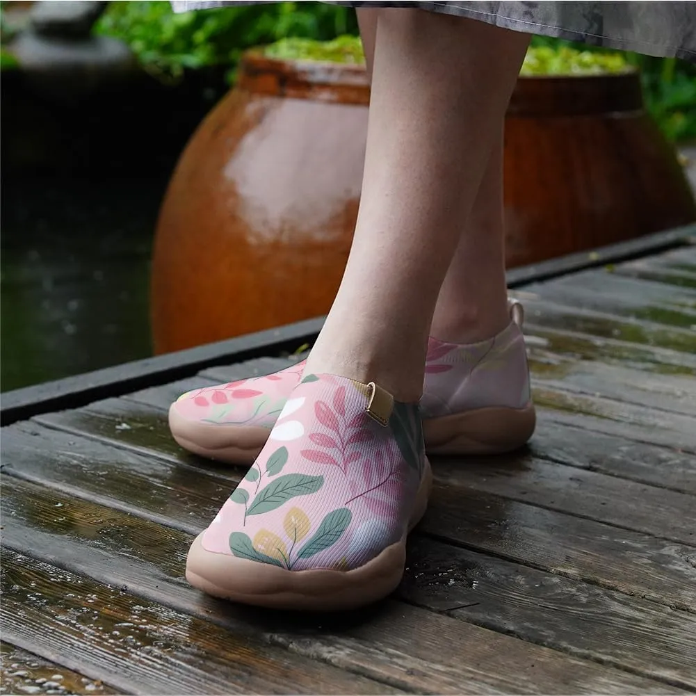 Onehorse Women's Slip-Ons Loafers Flowers Artistic Shoes Lightweight Comfortable Casual Travel Footwear