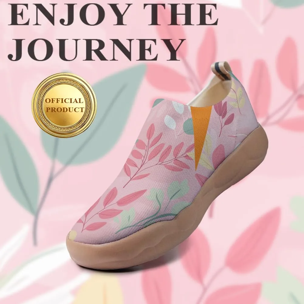 Onehorse Women's Slip-Ons Loafers Flowers Artistic Shoes Lightweight Comfortable Casual Travel Footwear