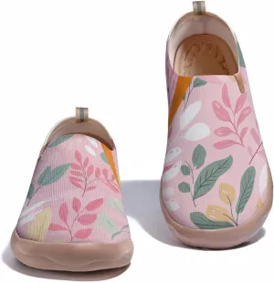 Onehorse Women's Slip-Ons Loafers Flowers Artistic Shoes Lightweight Comfortable Casual Travel Footwear