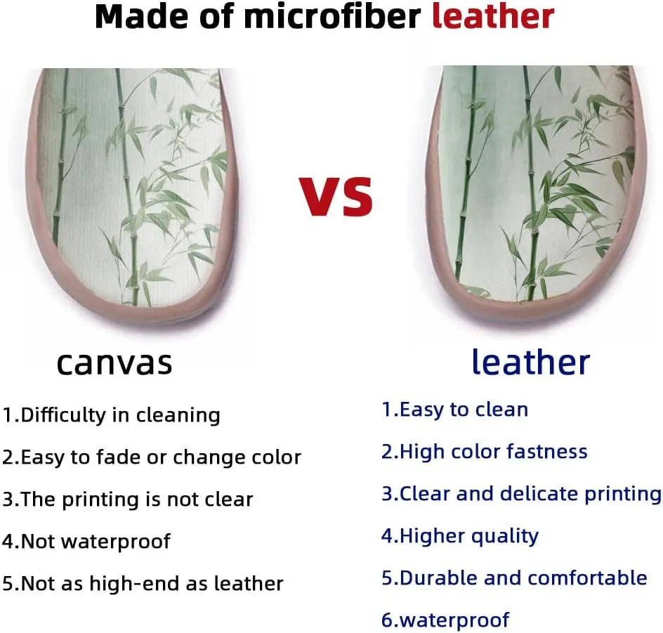 Onehorse Women's Slip-Ons Loafers Painted Travel Shoes Microfiber Leather Chinese Style Fashion Sneakers