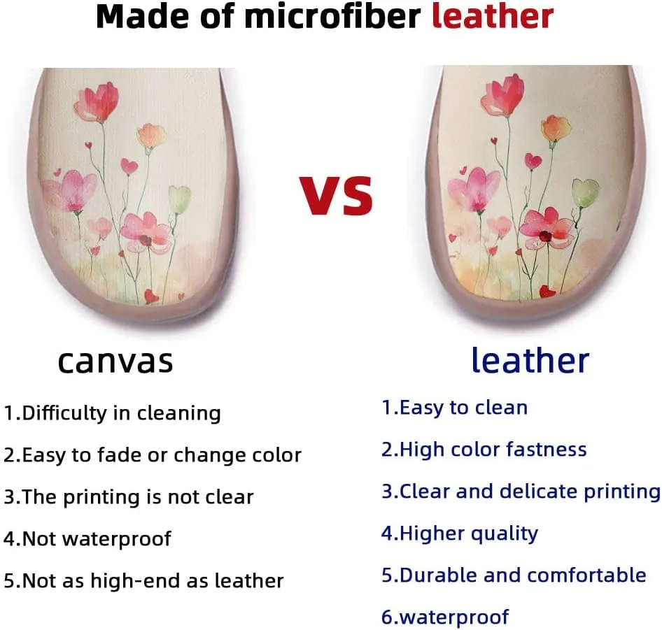 Onehorse Women's Slip-Ons Loafers Painted Travel Shoes Microfiber Leather Chinese Style Fashion Sneakers