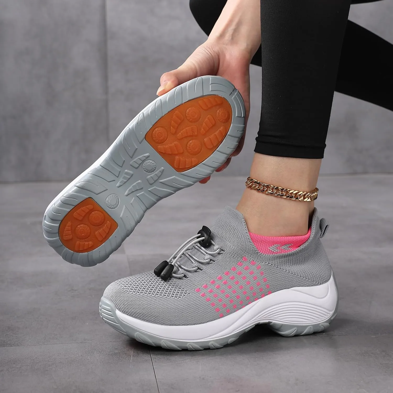 Orthopedic Shoes for Women Comfort Wear Orthowear Shoes Wide Width Slip On Walking Tennis Sneakers Plantar Fasciitis Bowling Shoe Mesh Athletic Style for Bowlers Breathable Lightweight