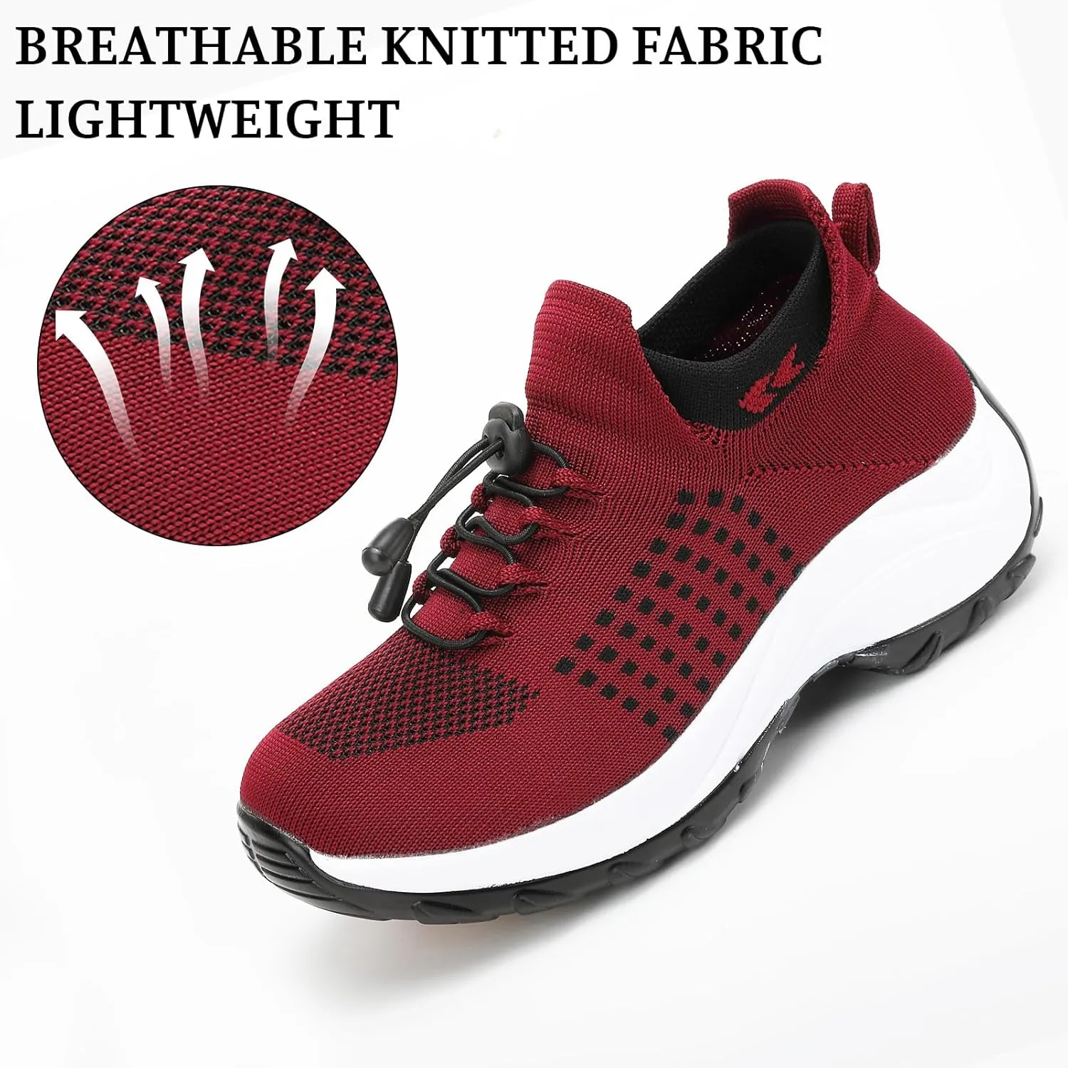 Orthopedic Sneakers for Women Comfortable Orthopedic Walking Shoes Breathable Non Slip Casual Athletic Stretch Cushion Shoes