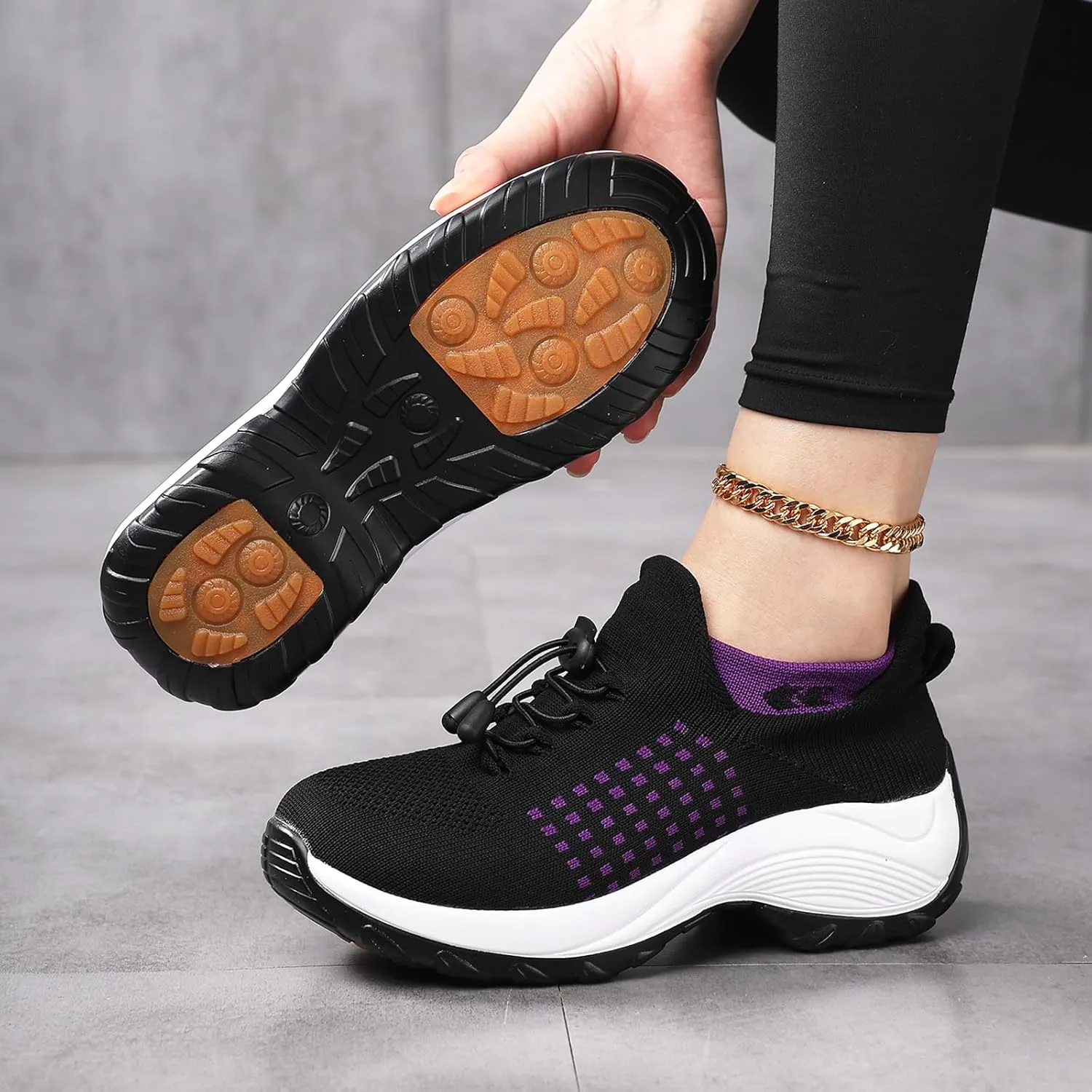 Orthopedic Sneakers for Women Comfortable Orthopedic Walking Shoes Breathable Non Slip Casual Athletic Stretch Cushion Shoes