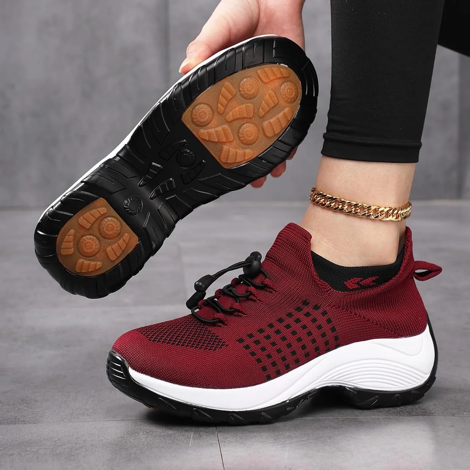 Orthopedic Sneakers for Women Comfortable Orthopedic Walking Shoes Breathable Non Slip Casual Athletic Stretch Cushion Shoes