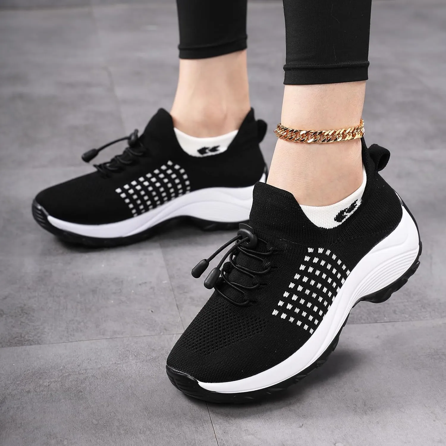 Orthopedic Sneakers for Women Comfortable Orthopedic Walking Shoes Breathable Non Slip Casual Athletic Stretch Cushion Shoes