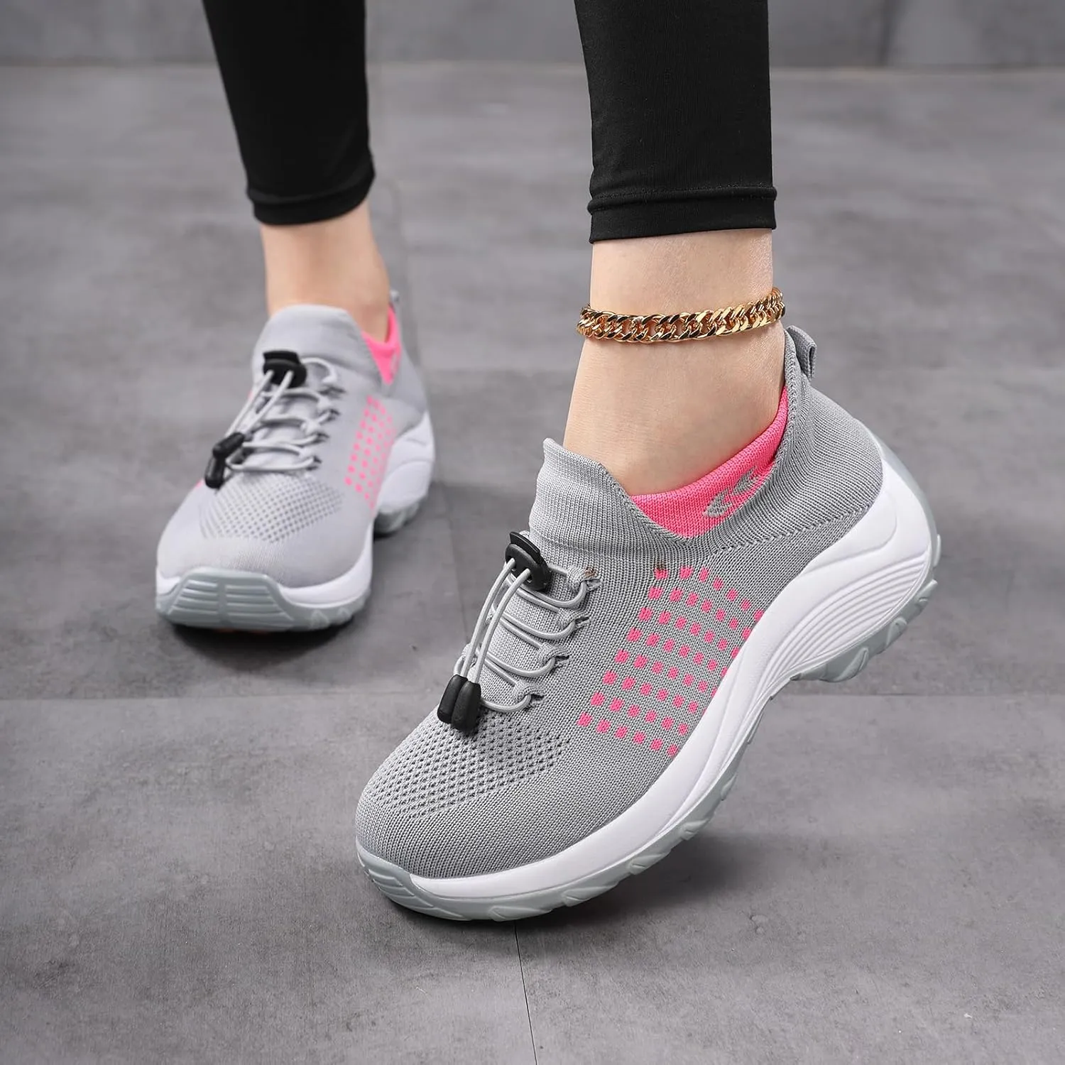 Orthopedic Sneakers for Women Comfortable Orthopedic Walking Shoes Breathable Non Slip Casual Athletic Stretch Cushion Shoes