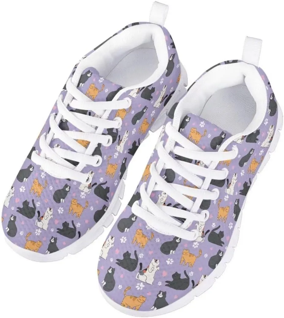 Pinupub Kids Sneakers for Boys Girls Tennis Running Shoes Lightweight Lace Up Walking Athletic Shoes