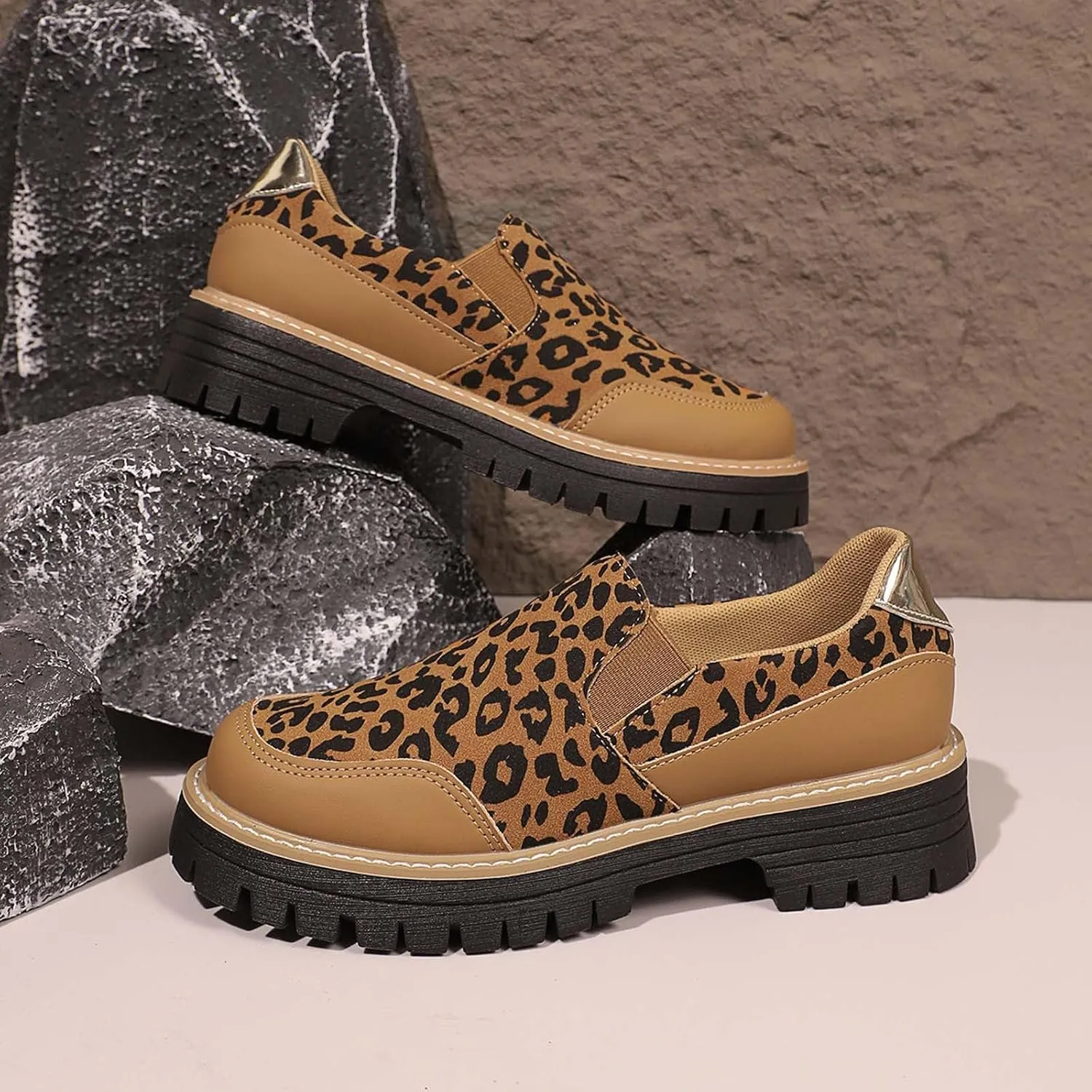 Platform Loafers for Women Comfort Slip-Ons Loafer Business Work Shoes Chunky Penny Loafers Moccasins Comfy Shoes