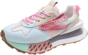 Platform Sneakers Breathable Mesh PU Leather Vibrant Colorful 2-Inch Height Boost   Cushioned Support for Daily Wear   Trendy Streetwear Statement