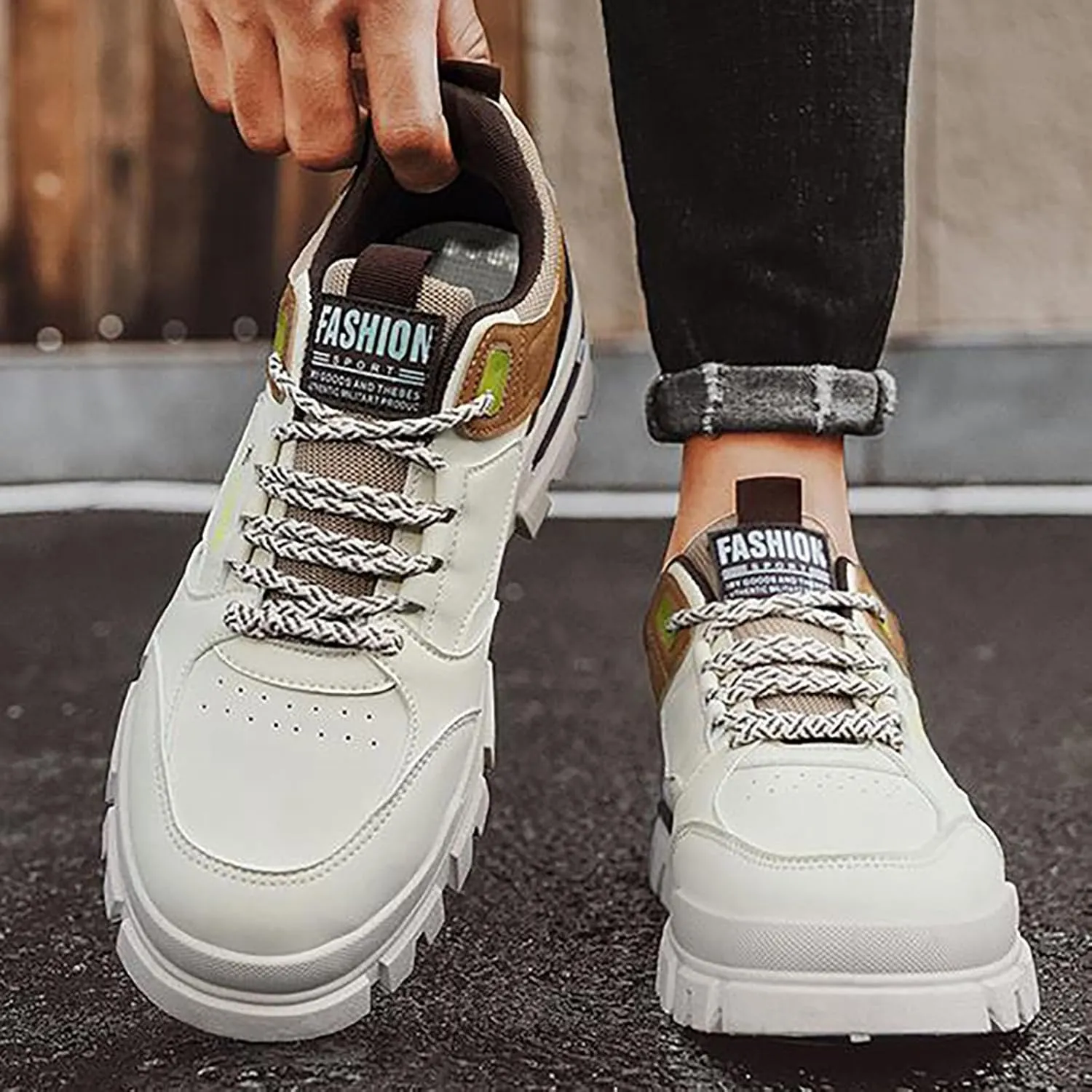 Platform Sneakers for Women Basketball Shoes Women's White Fashion Sneakers Slip on Non Slip Low Top Casual Loafers for Men White Sneakers Men