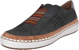 Platform Wide Sneakers for Women Fashion Lightweight Black Slip On Sneakers for Women 2023 Womens Casual Shoes Wide Width Black Wedge Gym Shoes for Women Zapatos Negros De Tacon Bajo para Mujer