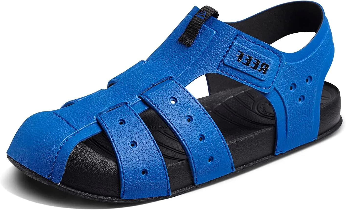 REEF Kids' Water Beachy Fisherman Sandal, Water Friendly, Adjustable Velcro Strap, Closed Toe