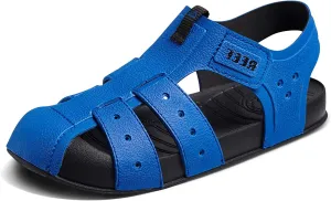REEF Kids' Water Beachy Fisherman Sandal, Water Friendly, Adjustable Velcro Strap, Closed Toe