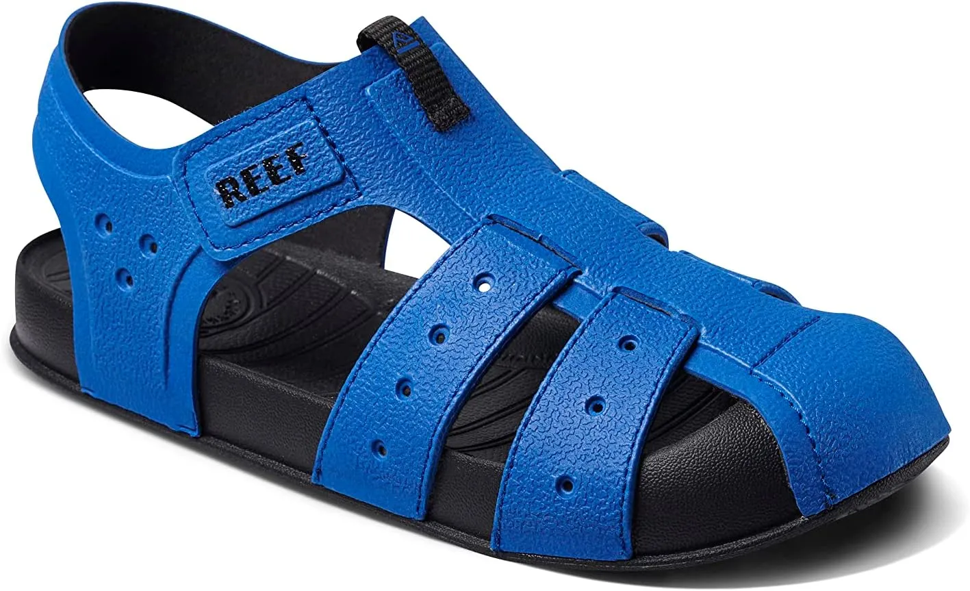 REEF Kids' Water Beachy Fisherman Sandal, Water Friendly, Adjustable Velcro Strap, Closed Toe