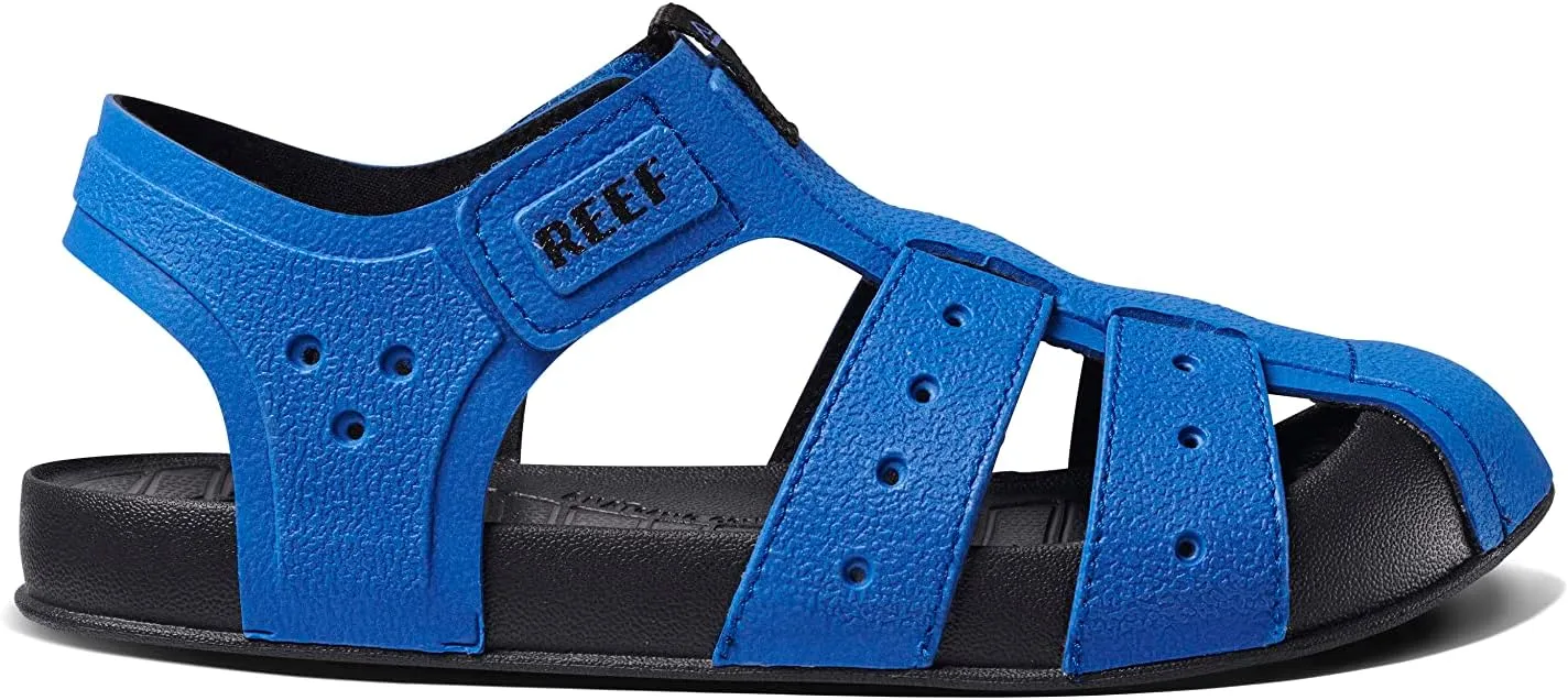 REEF Kids' Water Beachy Fisherman Sandal, Water Friendly, Adjustable Velcro Strap, Closed Toe