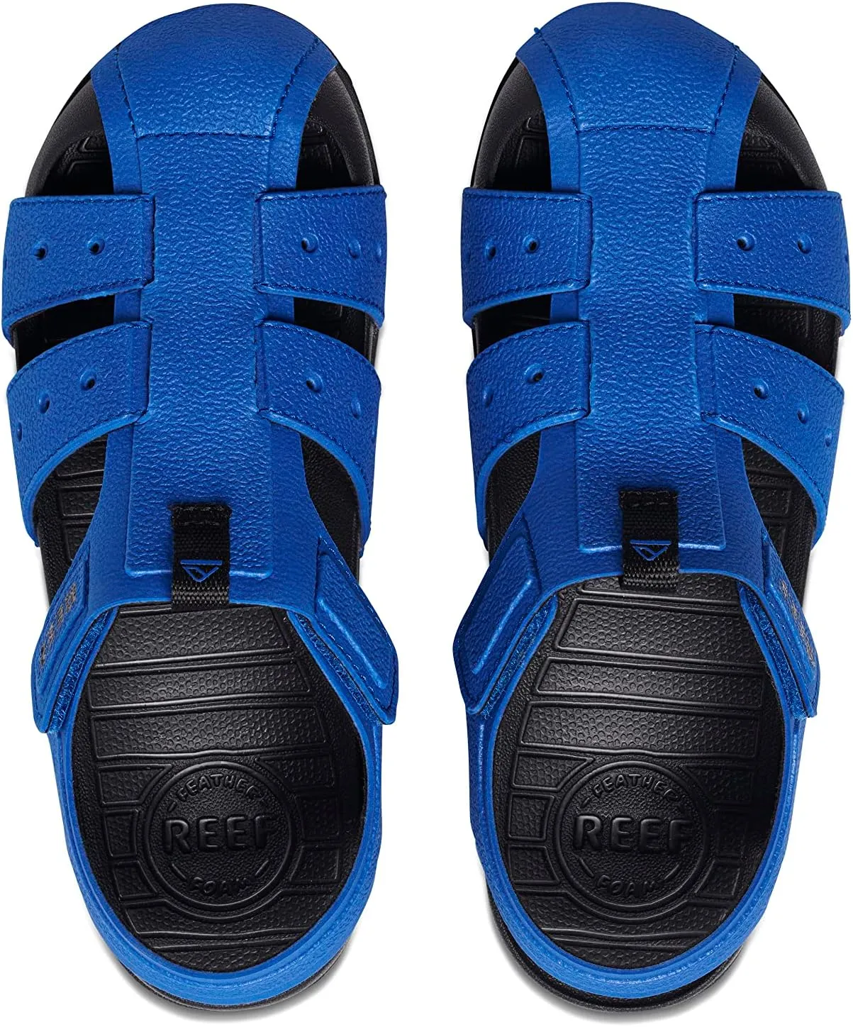 REEF Kids' Water Beachy Fisherman Sandal, Water Friendly, Adjustable Velcro Strap, Closed Toe