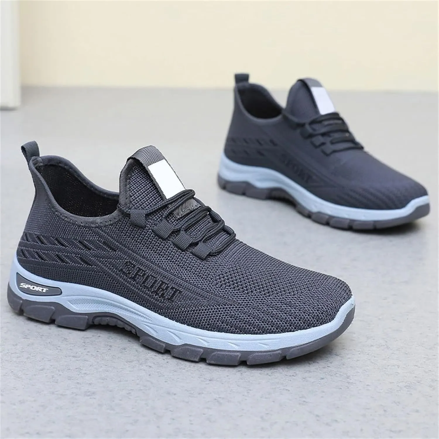 Running Shoes for Women Men Slip On Mesh Lightweight Breathable Trainers Casual Shoes Gym Tennis Athletic Mesh Sneakers Comfortable Soft Sole Workout Shoe Non Slip Sneaker