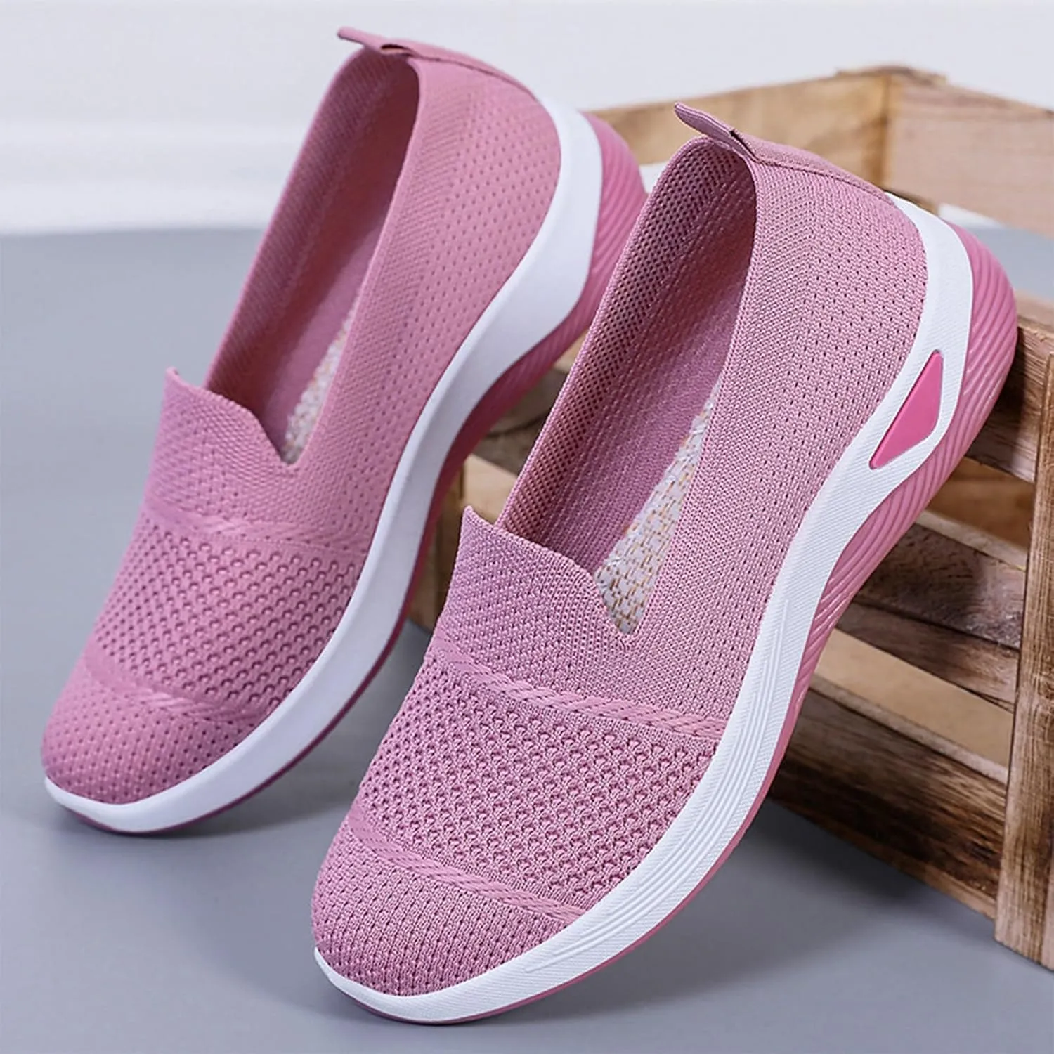 Running Shoes for Women Slip On Versatile Casual Sneakers Comfort Lightweight Sock Shoes Breathable Mesh Shoes