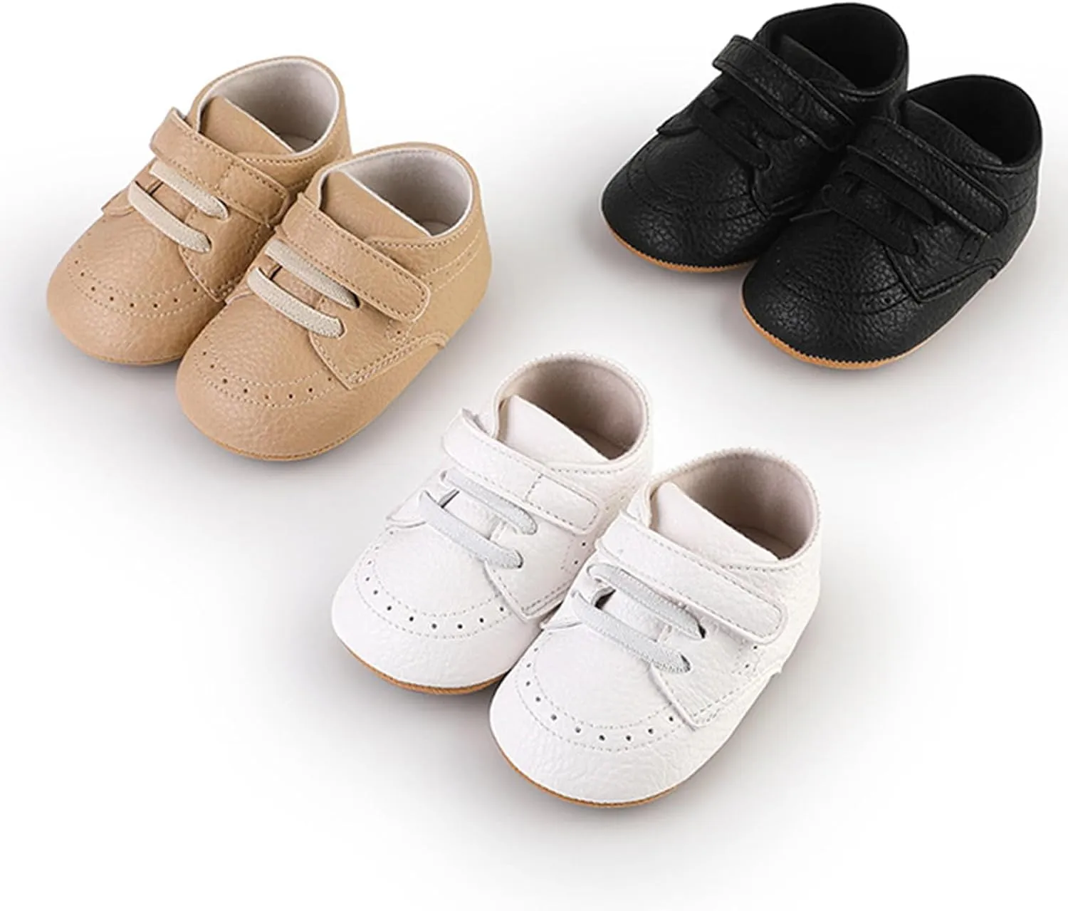 RVROVIC Baby Boys Girls Anti-Slip Sneakers Soft Ankle Boots Toddler First Walkers Newborn Crib Shoes