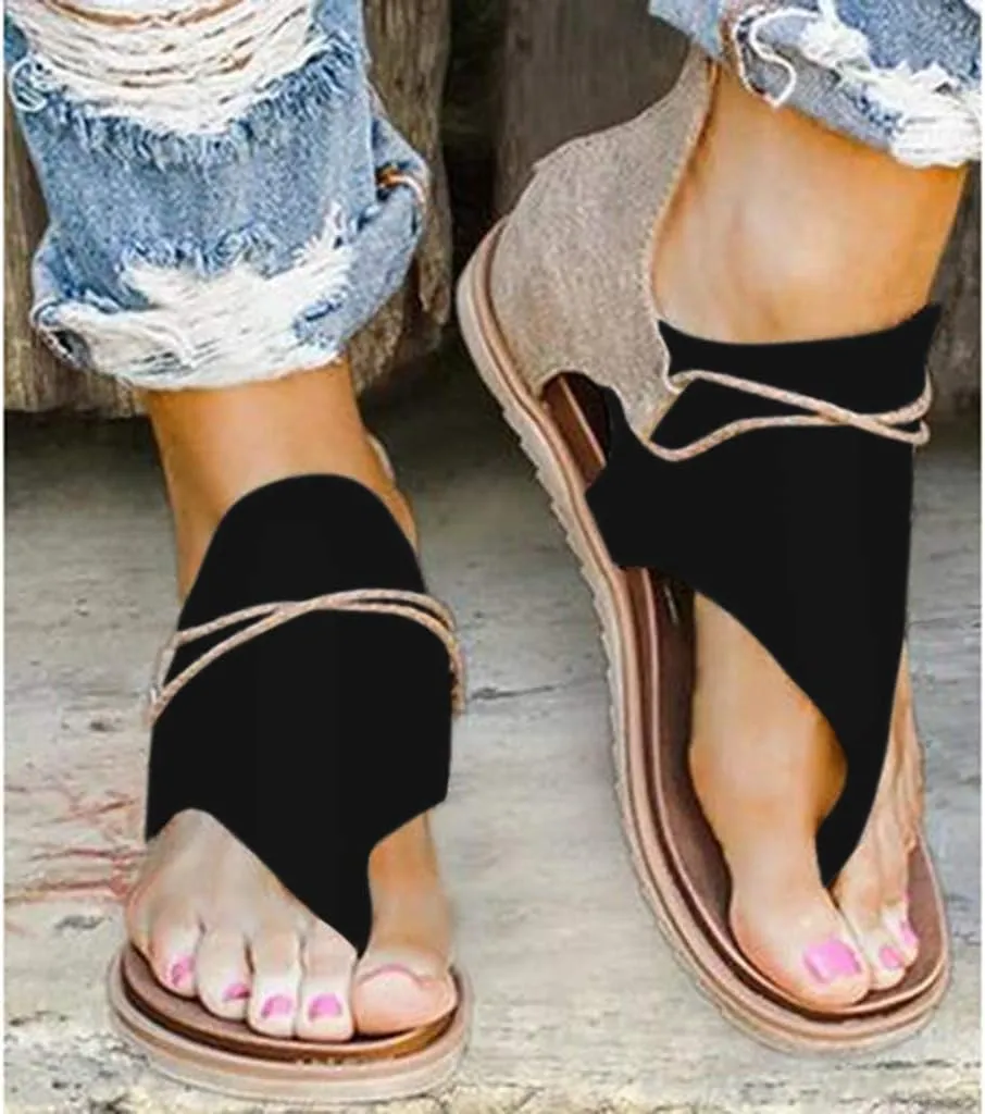 Sandals for Women Flat,Summer Sandals Ladies Fashion Leopard/Zebra/Snake Pattern Flat Heel Slip Ons Sandals with Zipper