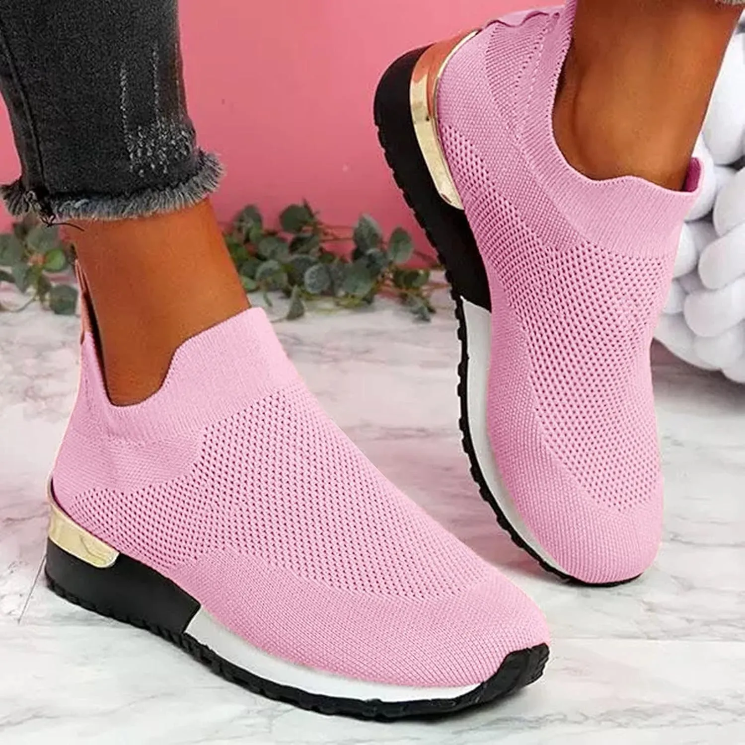 SBGMoSJ Lightweight Sneakers for Women Size 8 Wide Shoes for Wedding Guest Women Comfy Fall Black Workout Tennis Shoes for Women Womens High Top Sneakers White Women Lightweight Walking Shoes 7.5