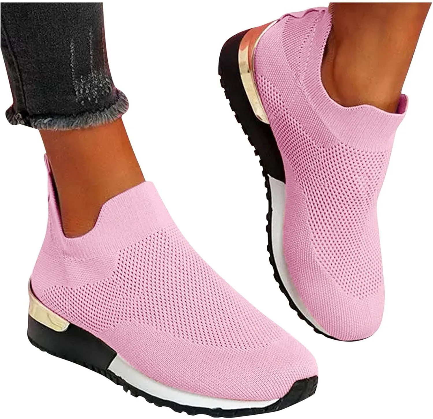SBGMoSJ Lightweight Sneakers for Women Size 8 Wide Shoes for Wedding Guest Women Comfy Fall Black Workout Tennis Shoes for Women Womens High Top Sneakers White Women Lightweight Walking Shoes 7.5