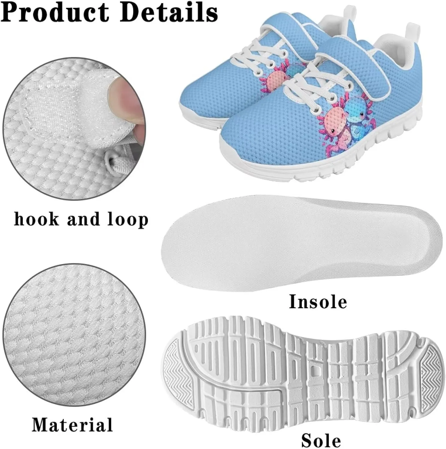 Shoes for Little Girls Road Running Shoes Lightweight Outdoor Walking Shoes Mesh Tennis Sneakers