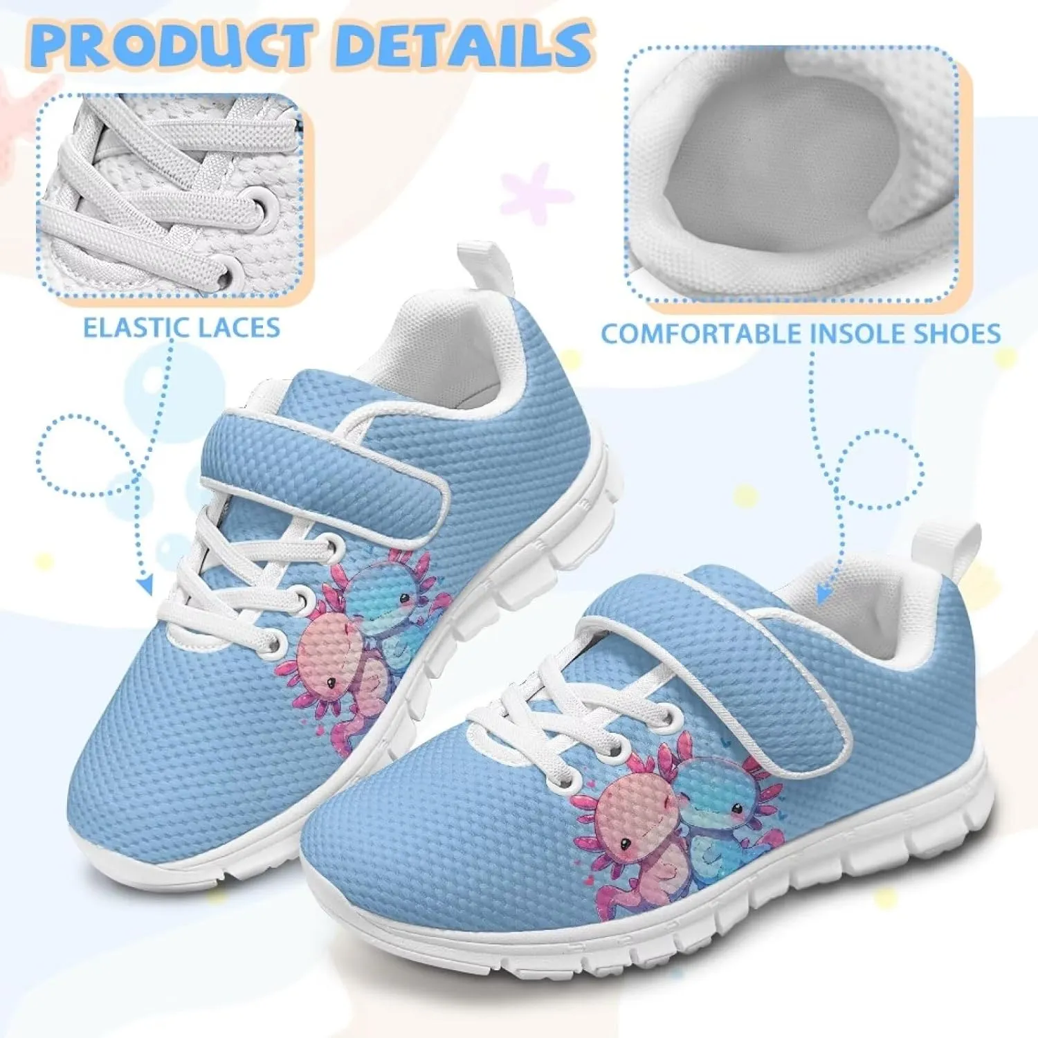 Shoes for Little Girls Road Running Shoes Lightweight Outdoor Walking Shoes Mesh Tennis Sneakers