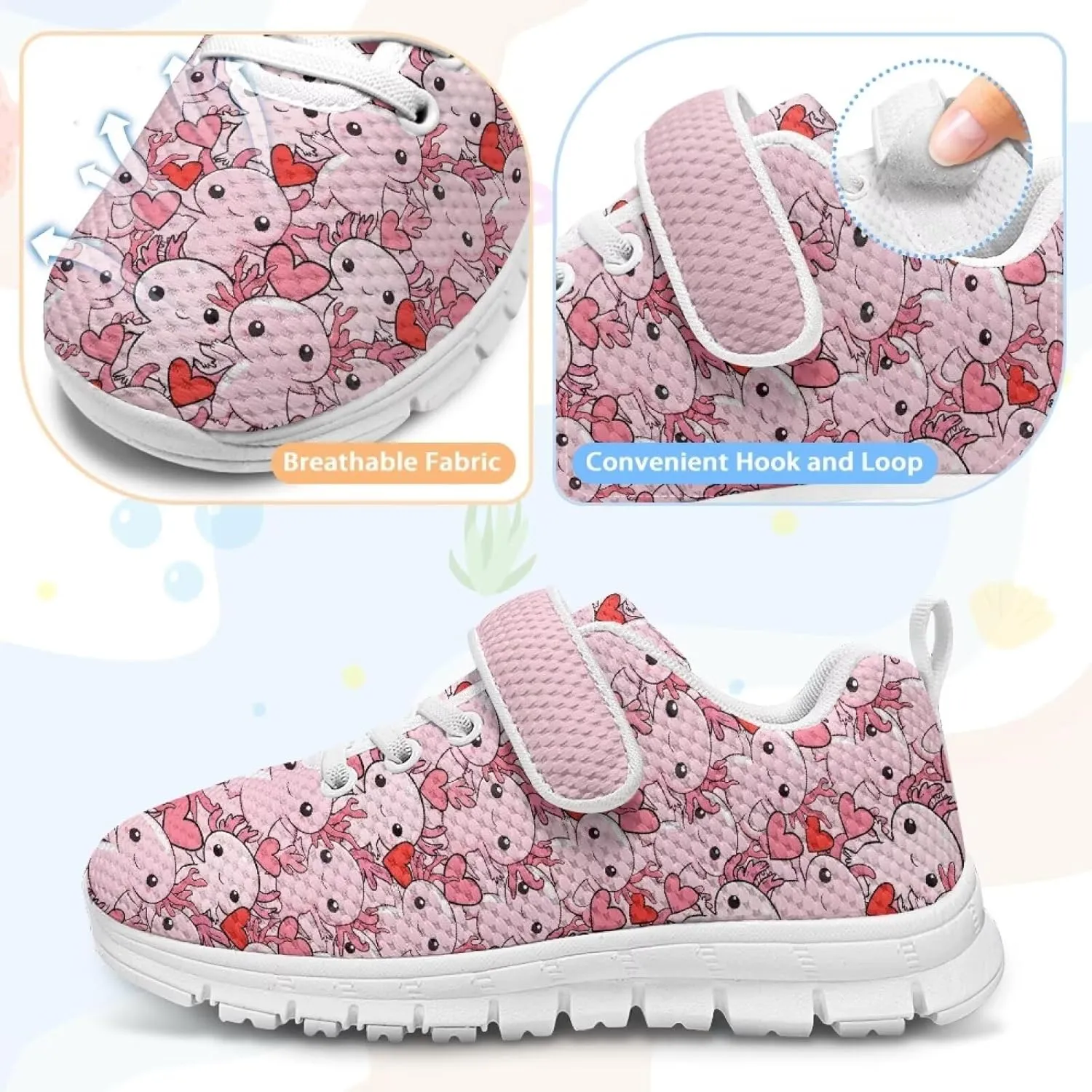 Shoes for Little Girls Road Running Shoes Lightweight Outdoor Walking Shoes Mesh Tennis Sneakers
