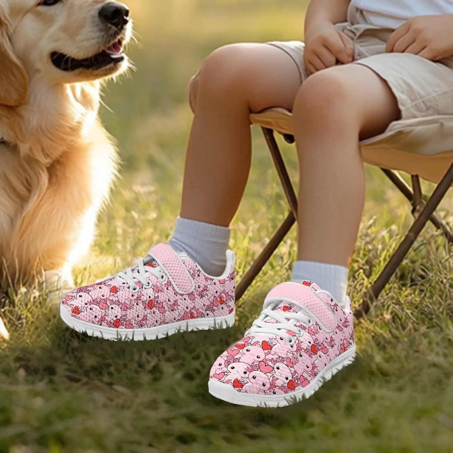 Shoes for Little Girls Road Running Shoes Lightweight Outdoor Walking Shoes Mesh Tennis Sneakers