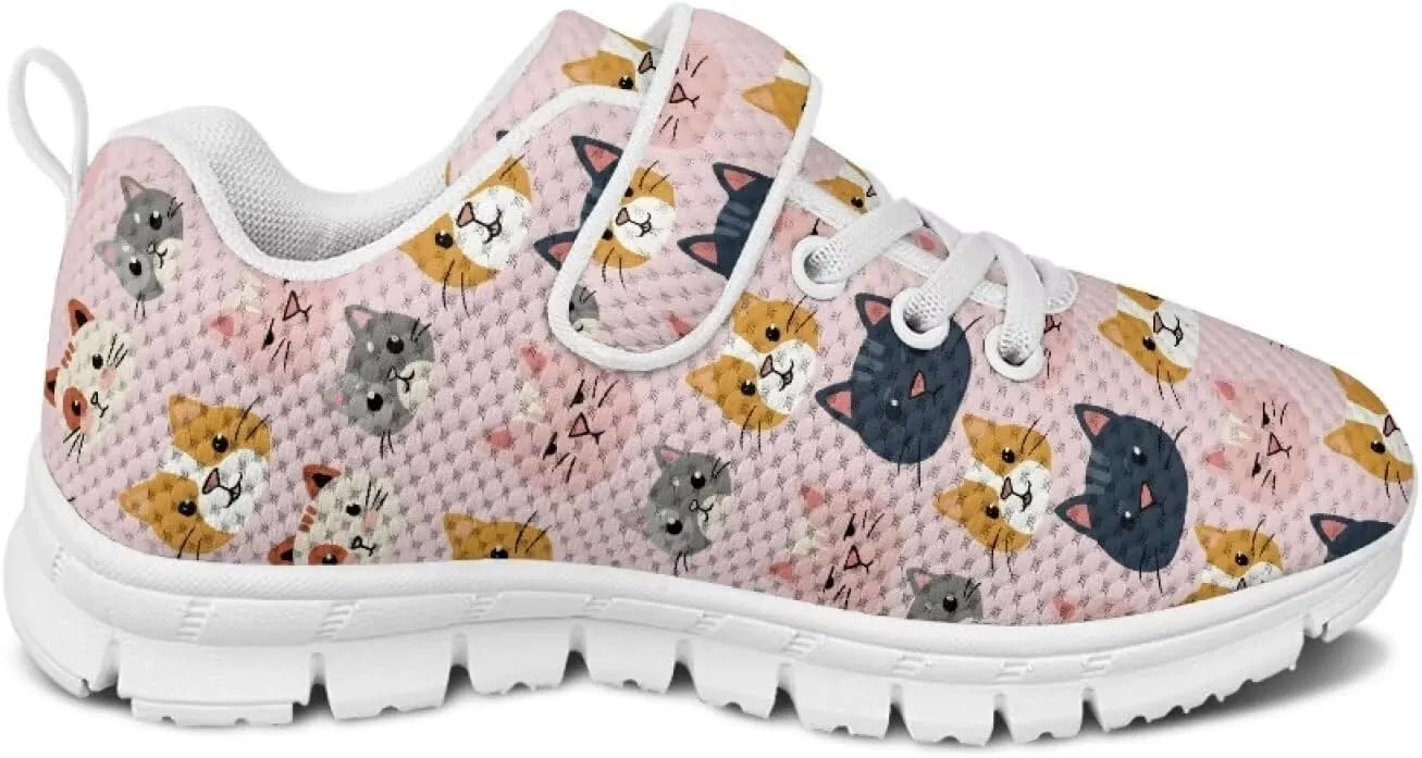 Showudesigns Athletic Tennis Shoes for Girls Kids Active Sip On Sneakers Running Gym Shoes