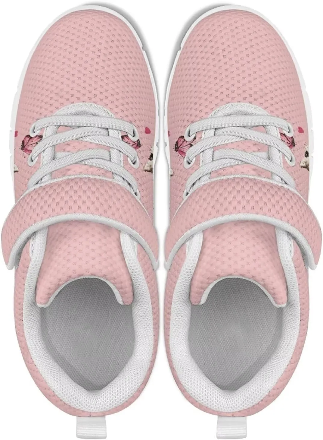 Showudesigns Athletic Tennis Shoes for Girls Kids Active Sip On Sneakers Running Gym Shoes