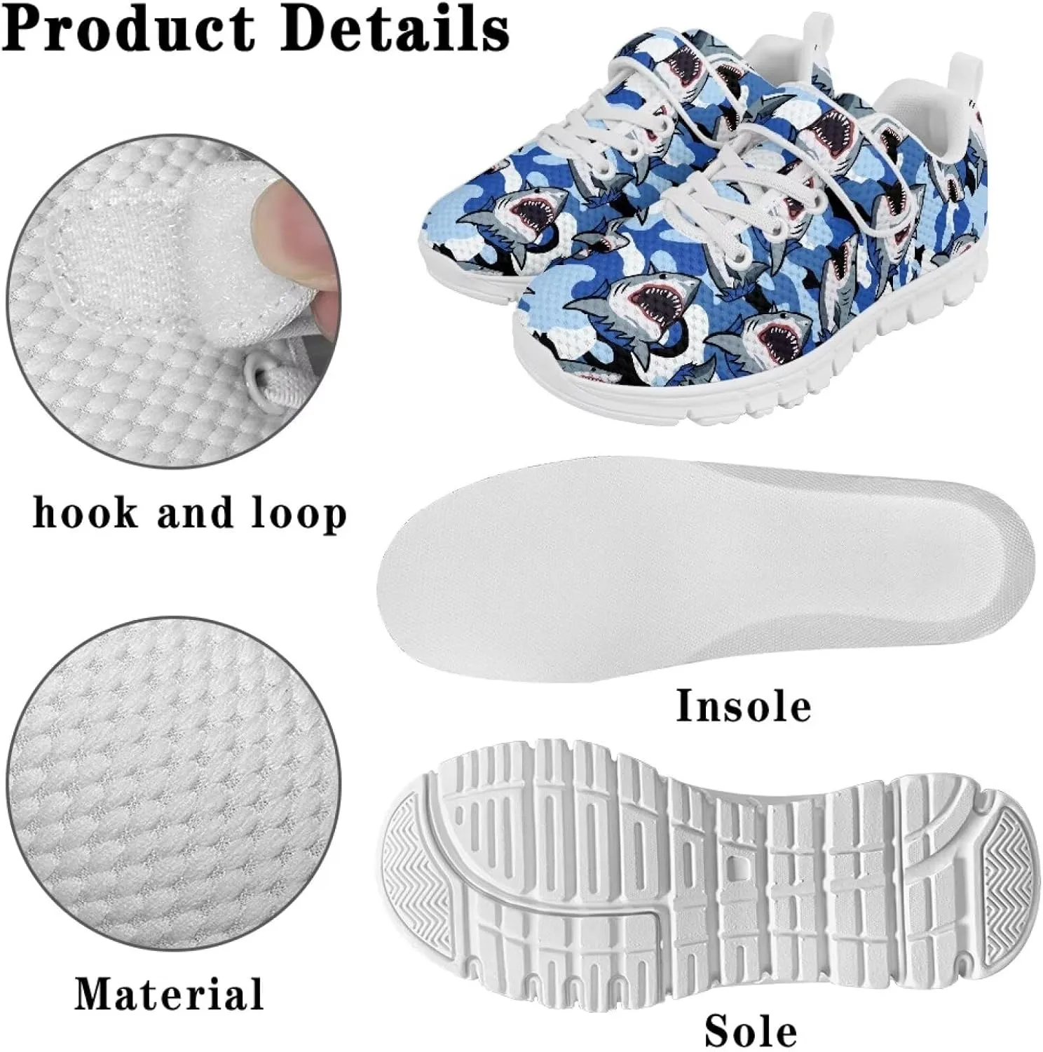 Showudesigns Athletic Tennis Shoes for Girls Kids Active Sip On Sneakers Running Gym Shoes