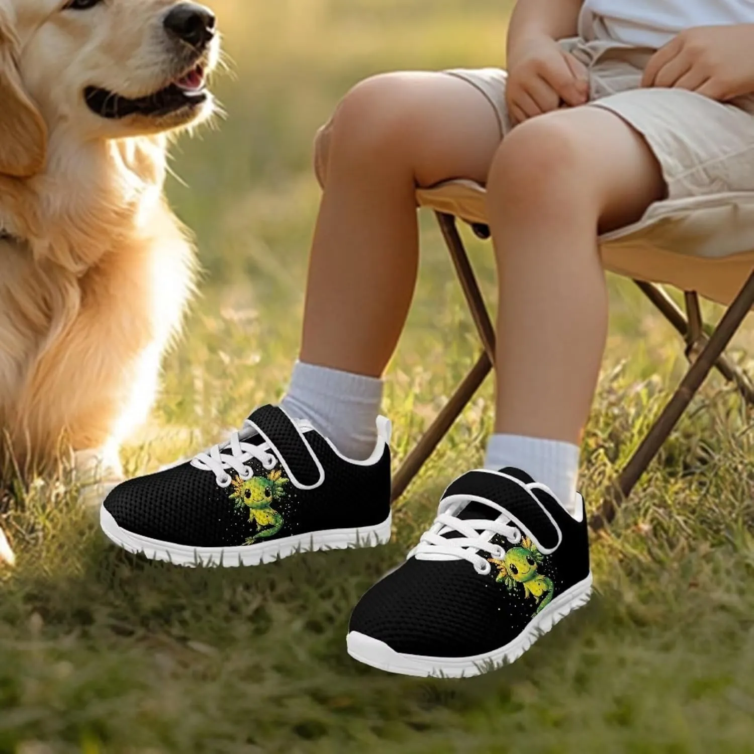 Showudesigns Athletic Tennis Shoes for Girls Kids Active Sip On Sneakers Running Gym Shoes
