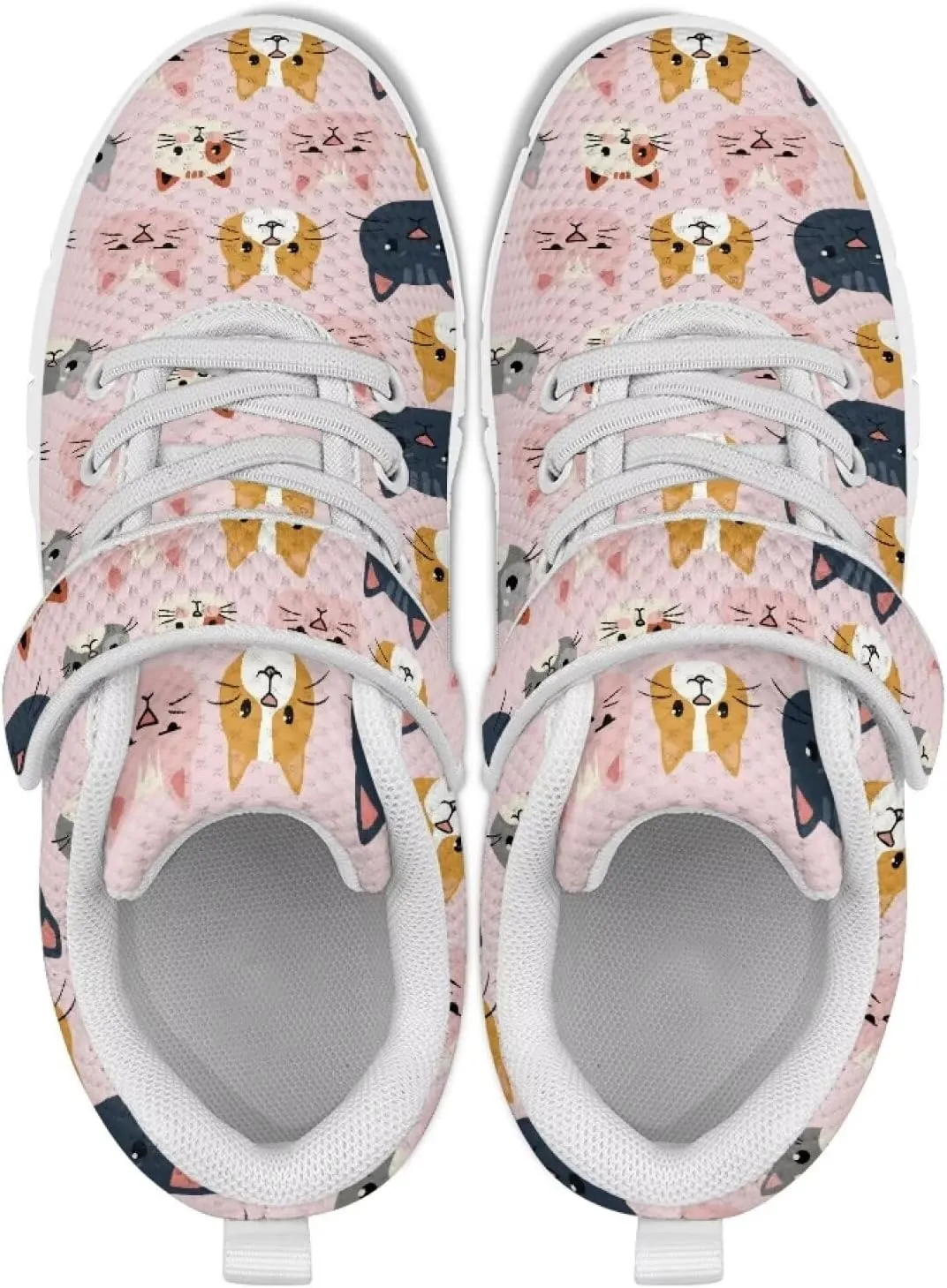 Showudesigns Athletic Tennis Shoes for Girls Kids Active Sip On Sneakers Running Gym Shoes
