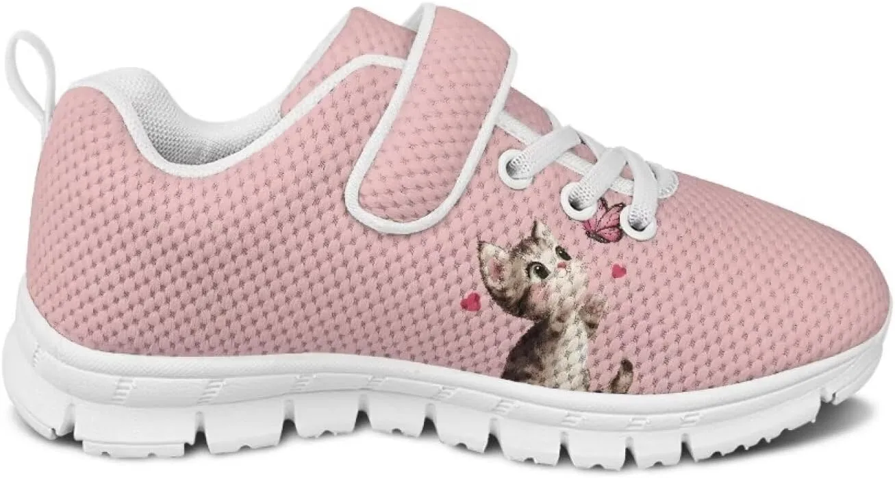 Showudesigns Athletic Tennis Shoes for Girls Kids Active Sip On Sneakers Running Gym Shoes