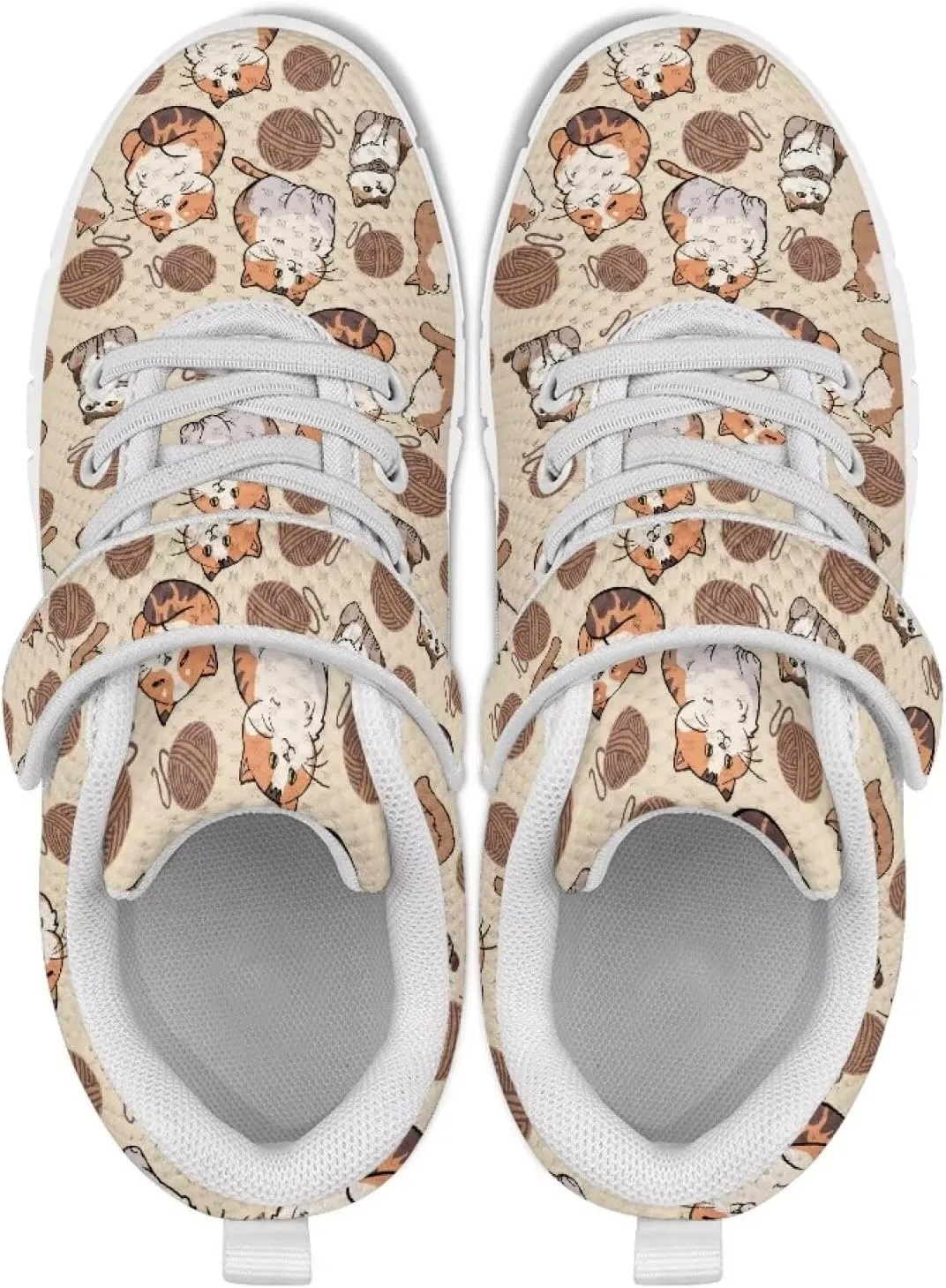 Showudesigns Athletic Tennis Shoes for Girls Kids Active Sip On Sneakers Running Gym Shoes
